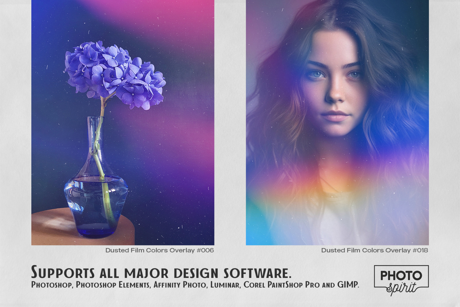21 Dusted Film Colors Effect Photo Overlays