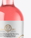 Clear Glass Pink Wine Bottle Mockup