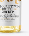 Clear Glass White Wine Bottle Mockup Clear Glass White Wine Bottle Mockup