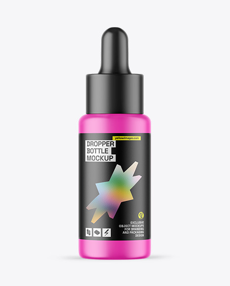 Matte Dropper Bottle Mockup - Oil Tincture PSD Mockup