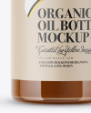Glass Bottle With Orange Organic Oil Mockup