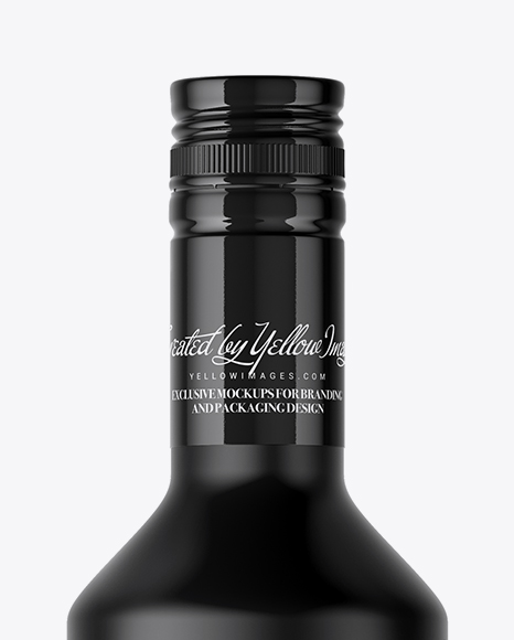 Ceramic Bottle With Paper Label Mockup