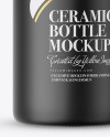 Ceramic Bottle With Paper Label Mockup