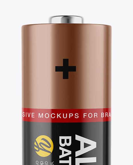 AA Battery Mockup - Front View