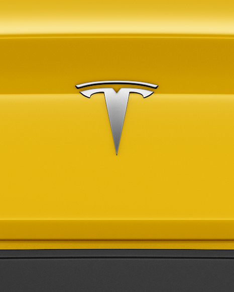 Tesla Model 3 Mockup - Back View