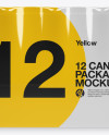 12 Can Pack Mockup - Front View