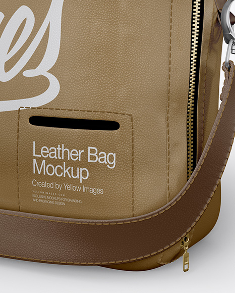 Leather Bag Mockup - Half Side View