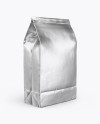 Metallic Snack Bag With Label Mockup - Half Side View