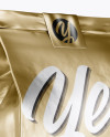 Metallic Snack Bag With Label Mockup - Half Side View