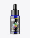 Blue Glass Dropper Bottle Mockup