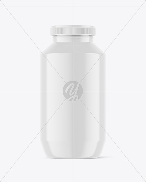 Glossy Plastic Jar Mockup