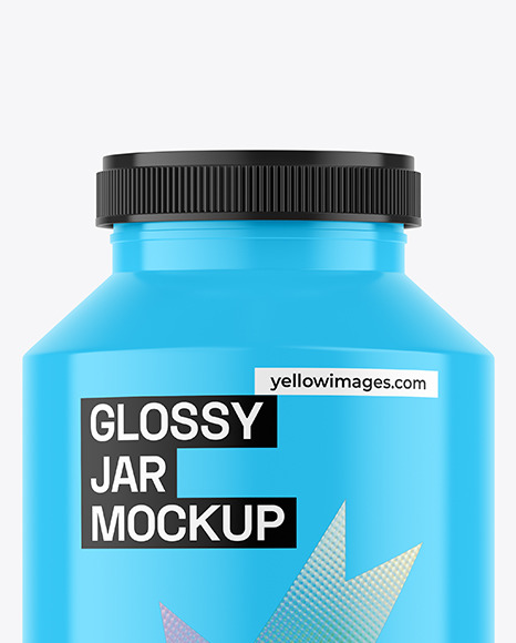 Glossy Plastic Jar Mockup