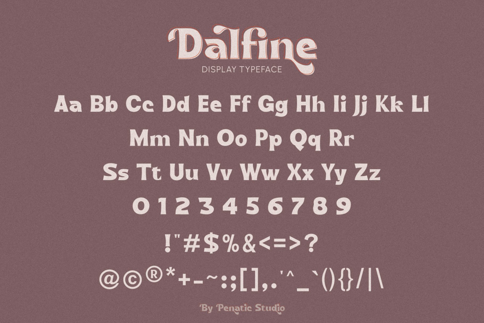 Dalfine Display Typeface