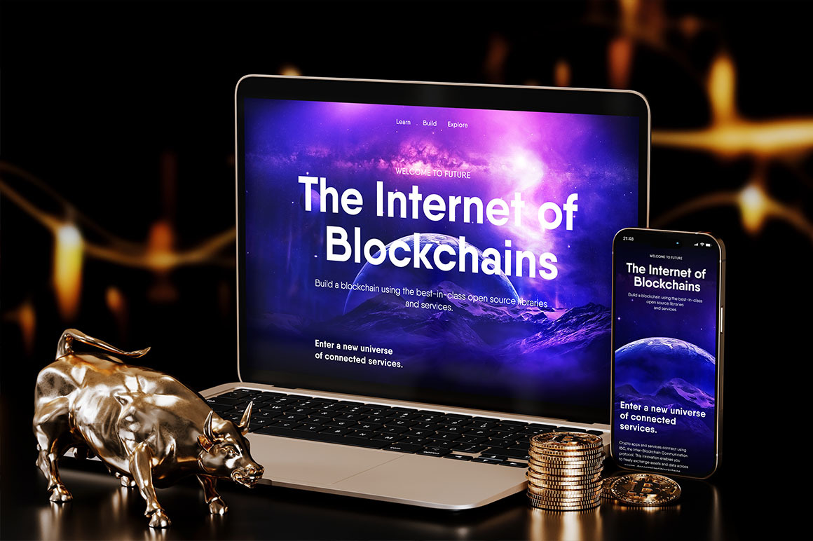Devices Screens for Crypto App Presentation Mockup Devices Screens for Crypto App Presentation Mockup