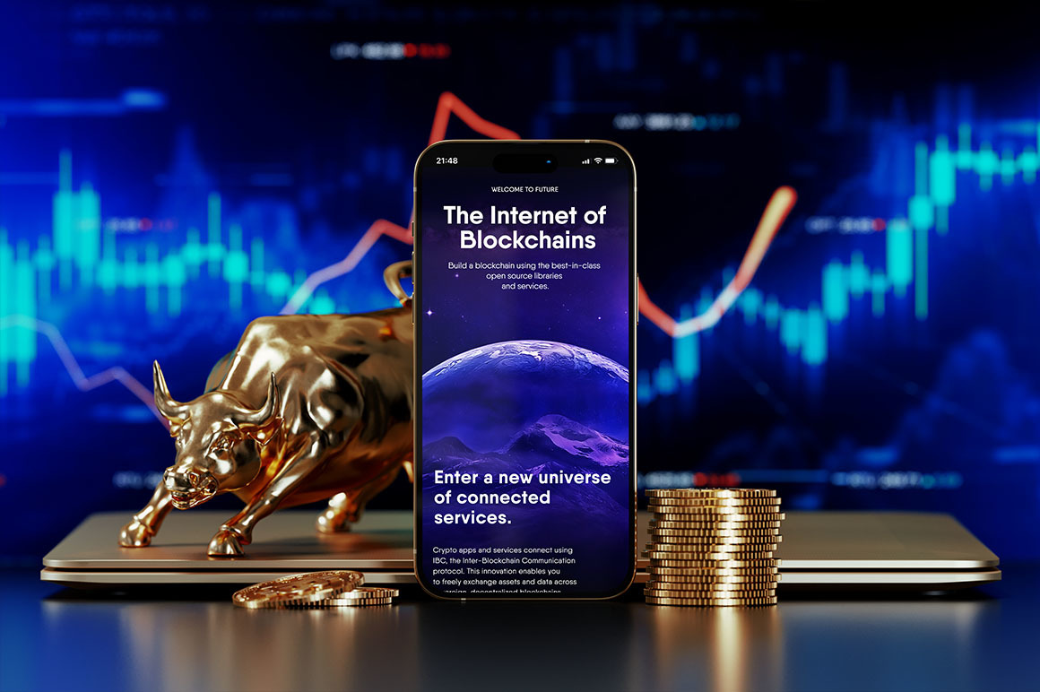 Devices Screens for Crypto App Presentation Mockup Devices Screens for Crypto App Presentation Mockup