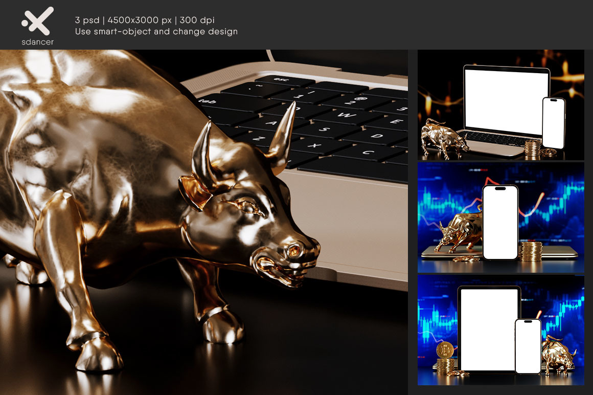 Devices Screens for Crypto App Presentation Mockup Devices Screens for Crypto App Presentation Mockup