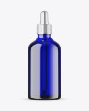 Blue Glass Dropper Bottle Mockup