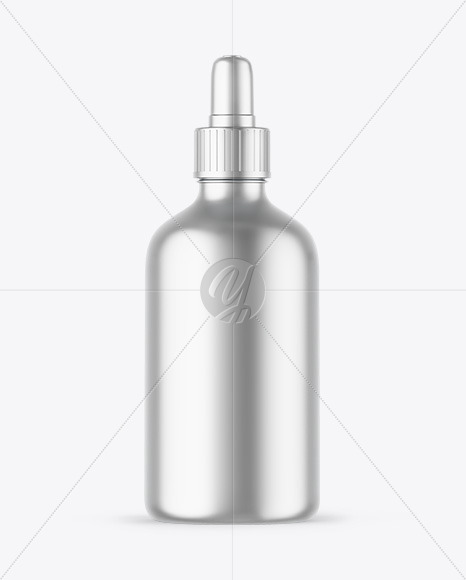 Matte Metallic Dropper Bottle Mockup