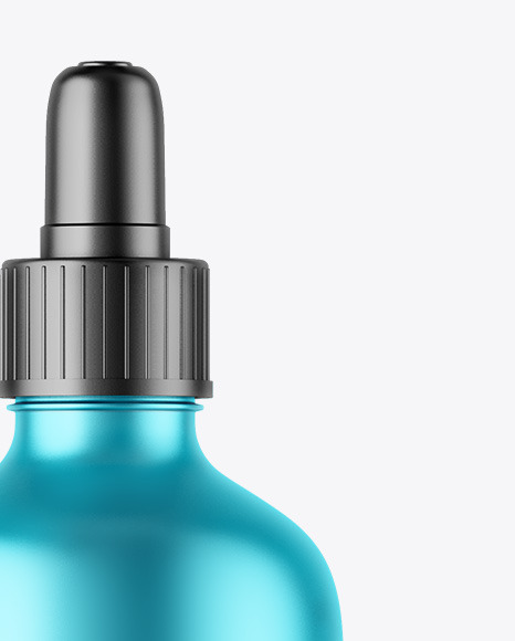 Matte Metallic Dropper Bottle Mockup