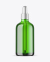 Green Glass Dropper Bottle Mockup