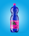 2L Blue PET Bottle w/ Sparkling Water Mockup