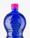 2L Blue PET Bottle w/ Sparkling Water Mockup