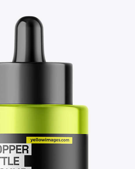 Metallic Dropper Bottle Mockup