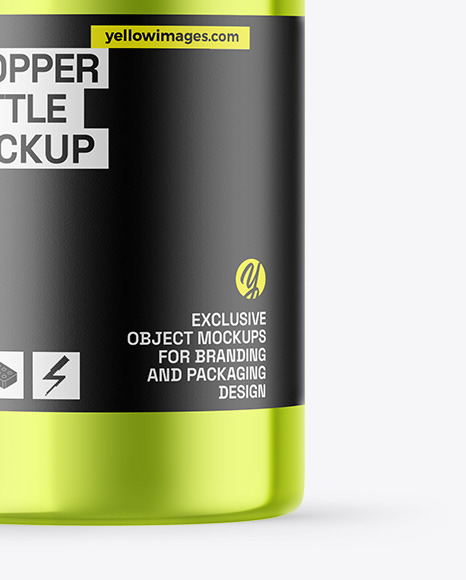 Metallic Dropper Bottle Mockup