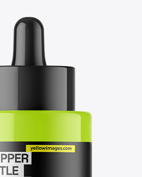 Glossy Dropper Bottle Mockup