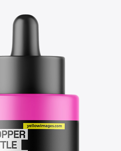 Matte Dropper Bottle Mockup