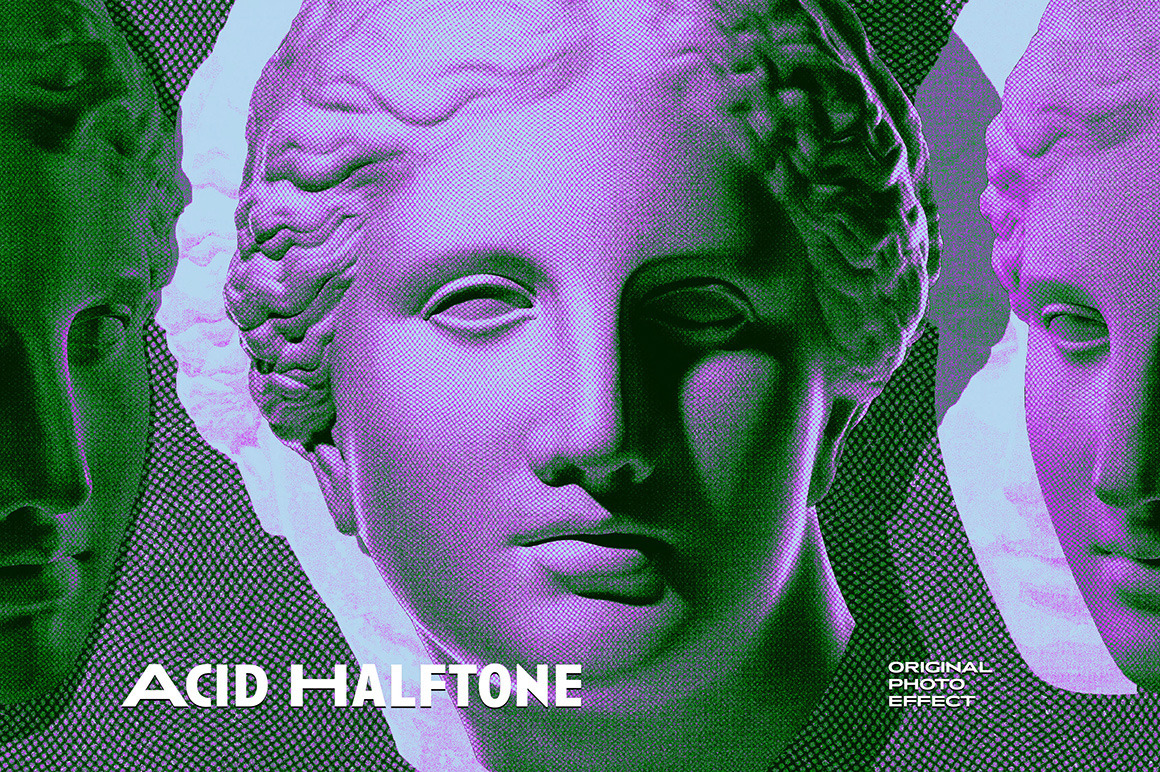 Acid Halftone Photo Effect