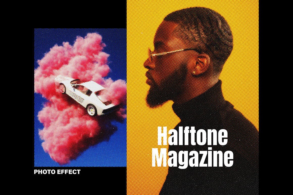 Old Magazine Halftone Poster Effect Old Magazine Halftone Poster Effect