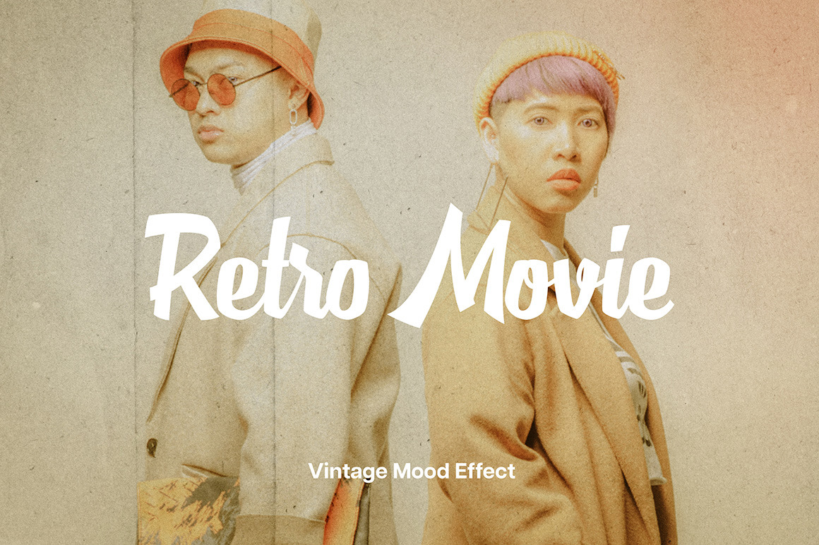 Retro Movie Overlay Photo Effect