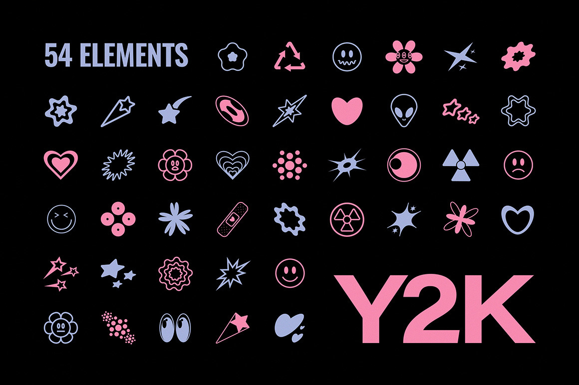 Y2K Metamodern Shapes Set Y2K Metamodern Shapes Set