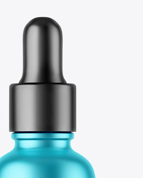 Matte Metallic Dropper Bottle Mockup