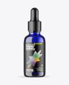 Blue Glass Dropper Bottle Mockup