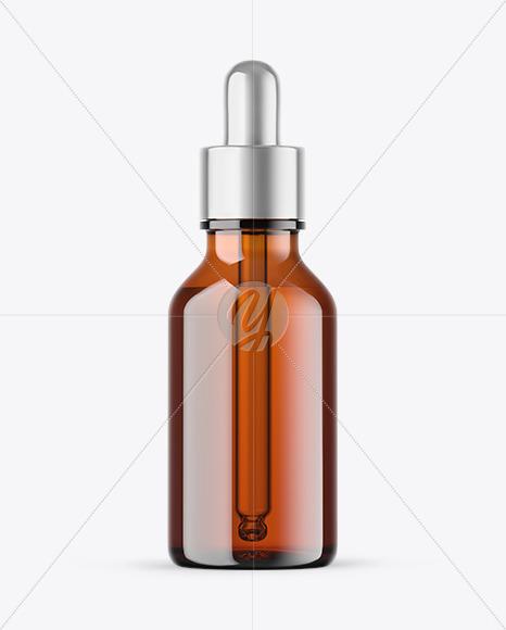 Amber Glass Dropper Bottle Mockup