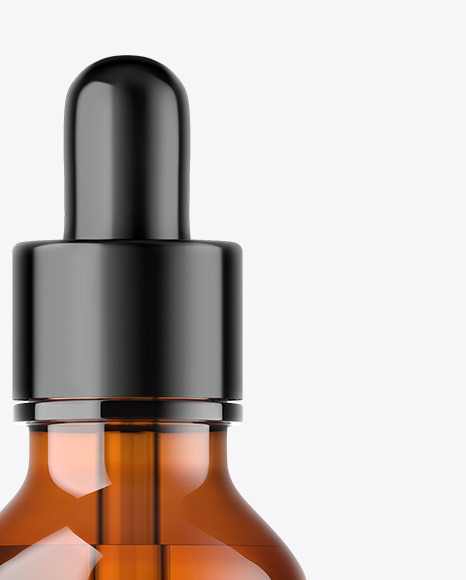 Amber Glass Dropper Bottle Mockup