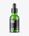 Green Glass Dropper Bottle Mockup