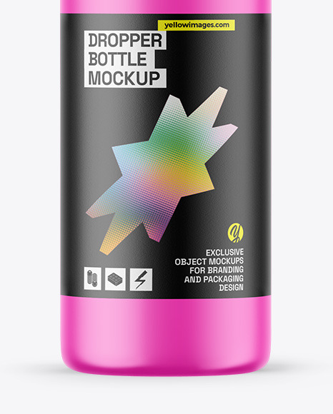 Matte Dropper Bottle Mockup