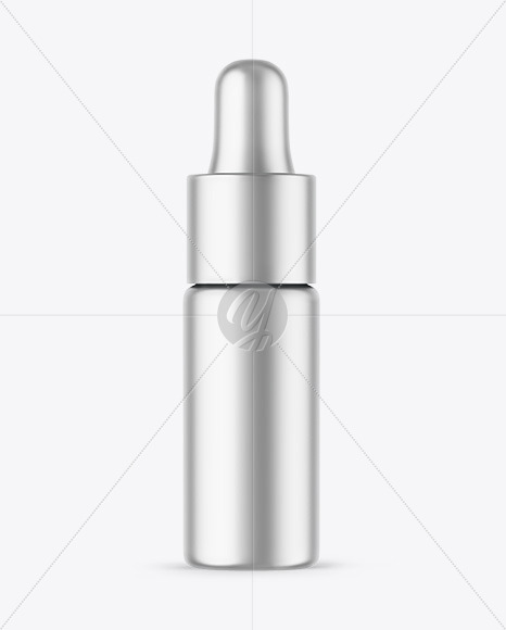 Matte Metallic Dropper Bottle Mockup