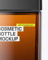 Amber Glass Cosmetic Bottle Mockup