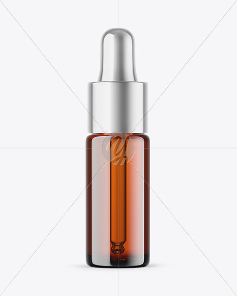 Amber Glass Dropper Bottle Mockup