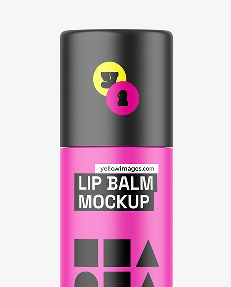 Matte Lip Balm Tube Mockup