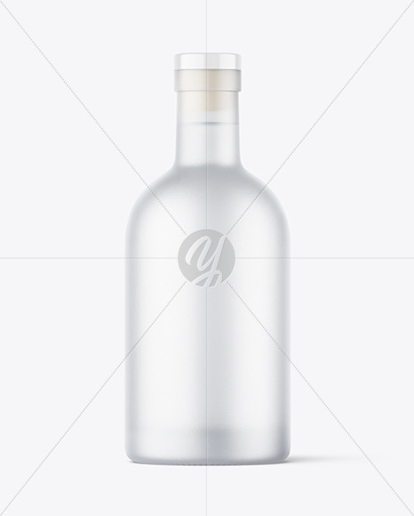 Frosted Glass Vodka Bottle Mockup