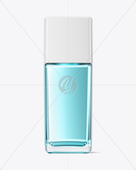 Clear Glass Cosmetic Bottle Mockup