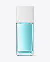 Clear Glass Cosmetic Bottle Mockup