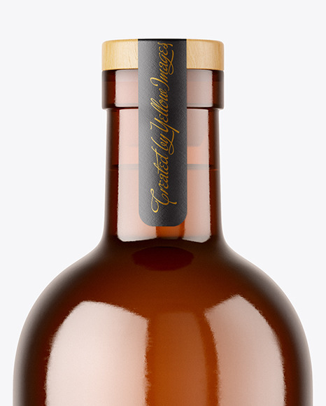 Amber Glass Bottle Mockup