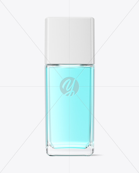 Frosted Glass Cosmetic Bottle Mockup