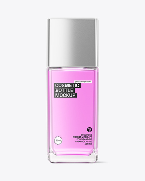 Frosted Glass Cosmetic Bottle Mockup Frosted Glass Cosmetic Bottle Mockup